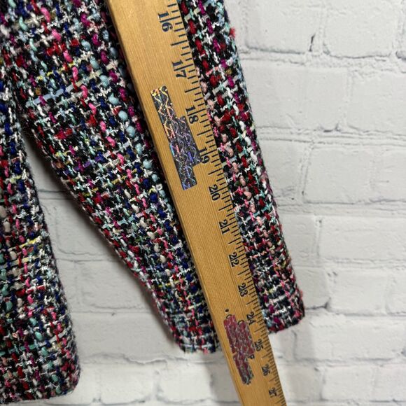 Halogen Tweed Blazer Women Medium Multciolor Preppy Old Money Luxury Jacket - Picture 10 of 12